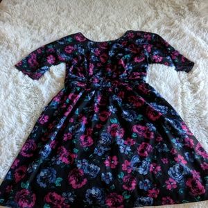 Mossimo black floral Old Navy Dress w/ pockets